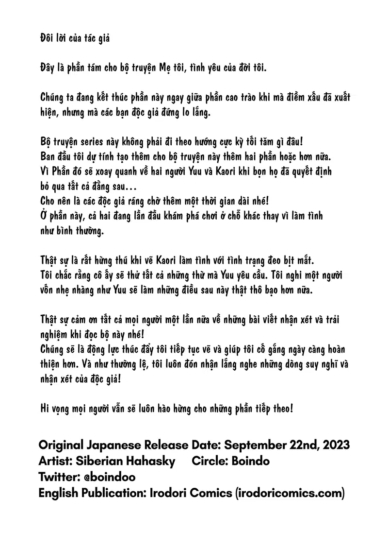 Mẹ tôi, tình yêu của tôi 8 - Trang 23