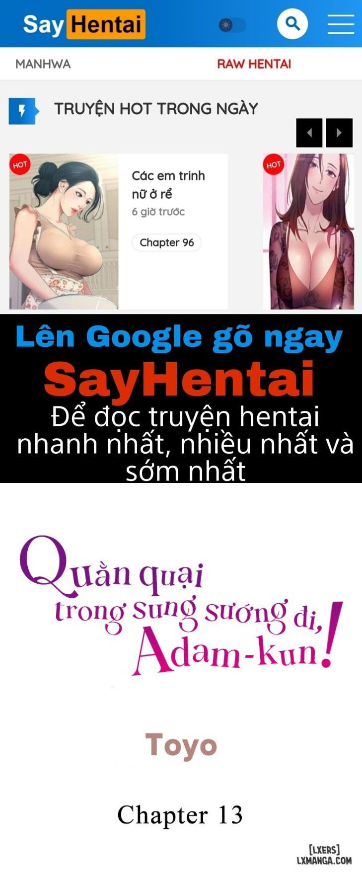 Quằn quại trong sung sướng đi, Adam-kun! - Trang 1