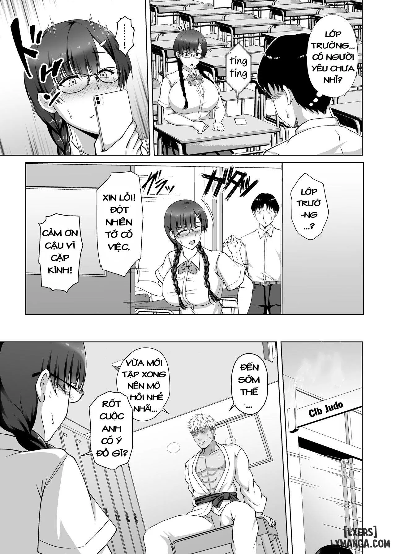 Lý do cô ấy tháo kính ~ Tình yêu đơn phương của cô lớp trưởng ngực khủng bị bạn trai hư hỏng quyến rũ - Trang 10