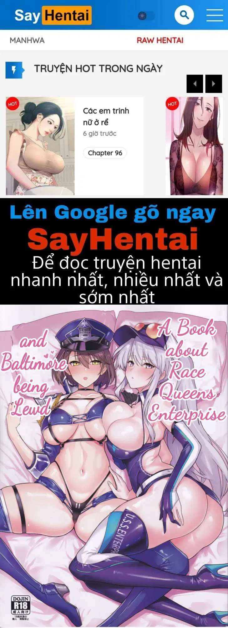 Một cuốn sách về các nữ hoàng đua xe Enterprise và Baltimore dâm đãng (Azur Lane) - Trang 1