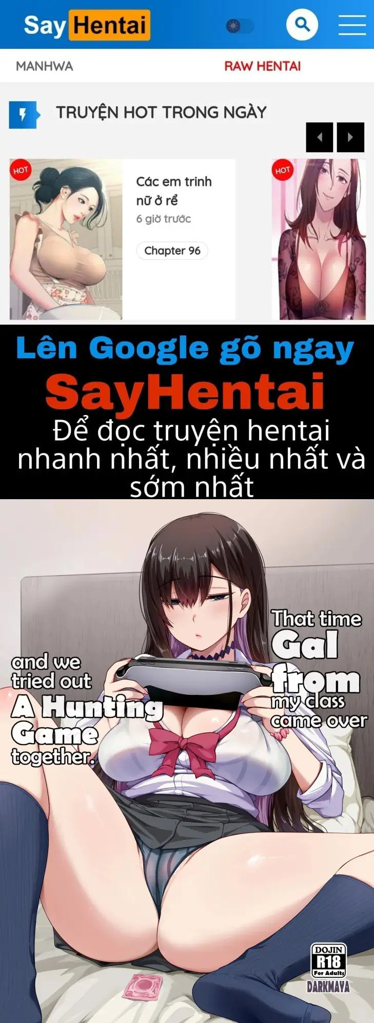 Lần đó một cô bạn cùng lớp đến và chúng tôi cùng nhau chơi trò chơi săn bắn - Trang 1