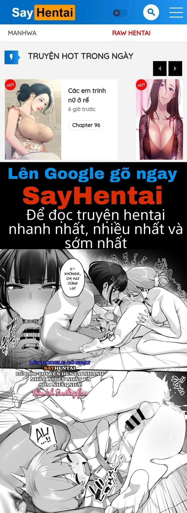 Đời sống tình dục của tôi với chị gái trẻ con! Lỗ nào sướng hơn_ - Trang 1