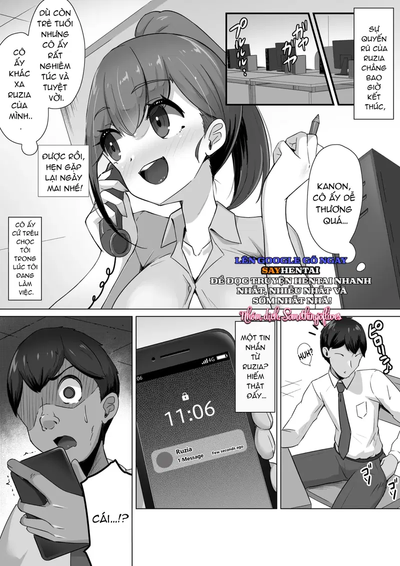 Đừng cho succubus ăn. Câu chuyện về việc hút tinh trùng đảo ngược sự khác biệt về thể chất giữa cô hầu gái succubus và chủ nhân của cô ta, biến anh ta thành một kẻ khổ dâm mắc chứng ám ảnh mẫu hệ. - Trang 8