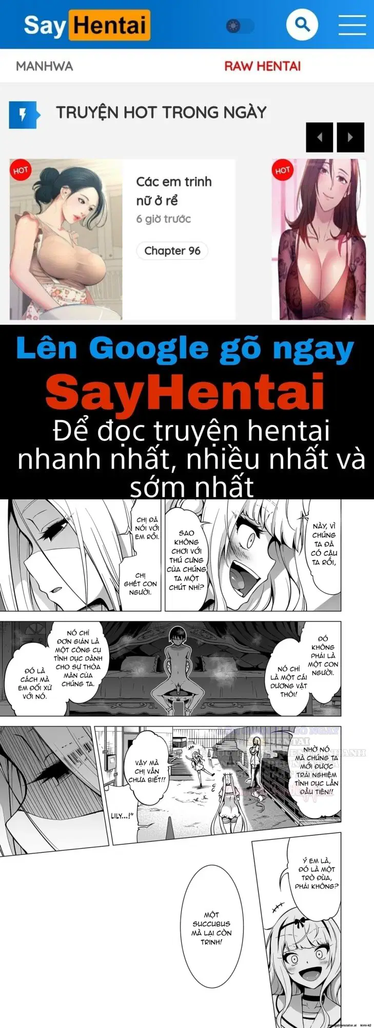 Trải nghiệm bị vắt khô cùng ba chị em succubus nóng bỏng 3 - Trang 1