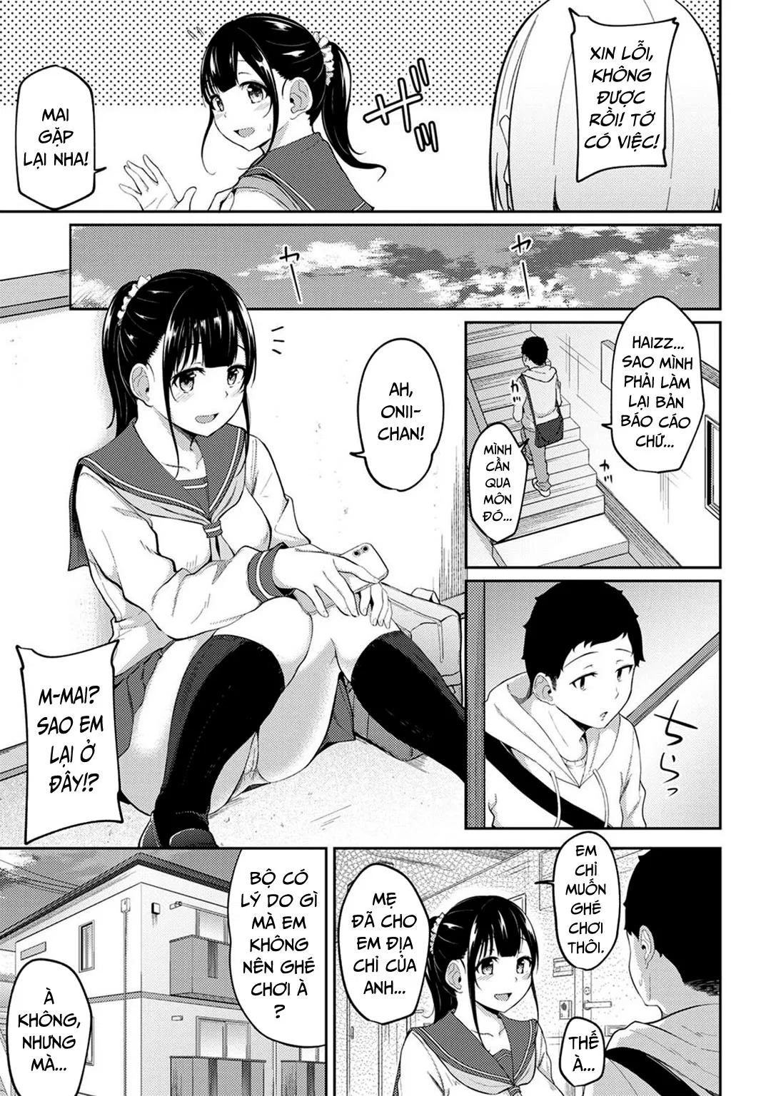 Thấy em gái khỏa thân chỉ mặc mỗi tạp dề - Trang 3