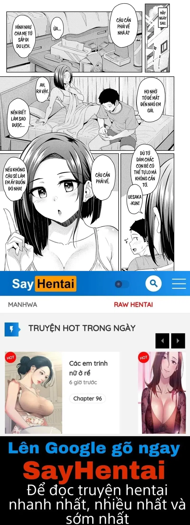 Thấy em gái mình đang mặc tạp dề khỏa thân - Trang 1