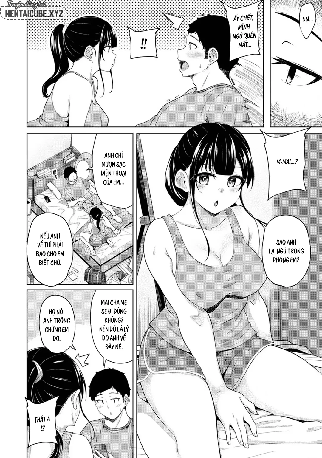 Thấy em gái mình đang mặc tạp dề khỏa thân - Trang 4