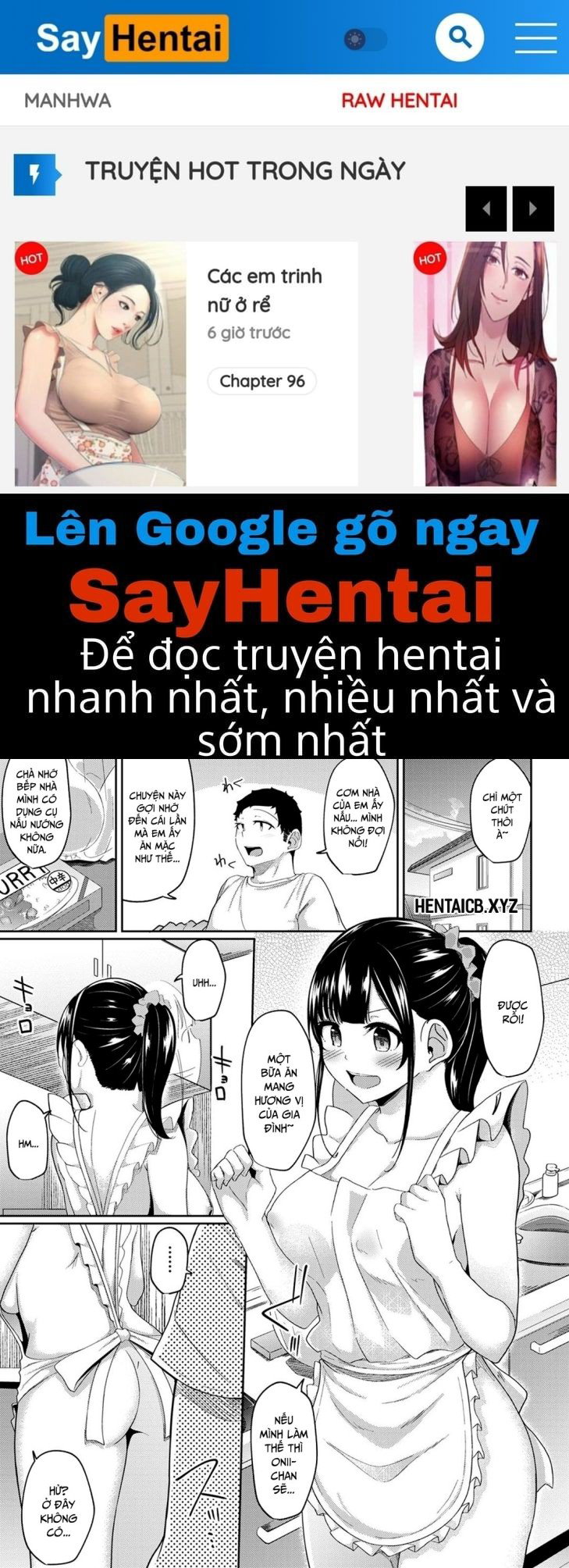 Thấy em gái mình đang mặc tạp dề khỏa thân - Trang 1