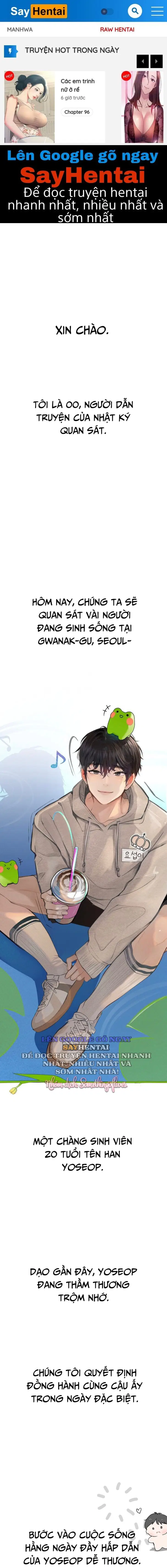 Nhật Ký Quan Sát - Trang 1