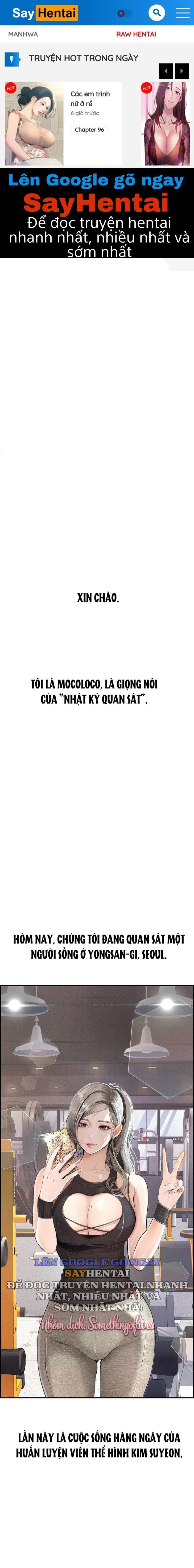 Nhật Ký Quan Sát - Trang 1