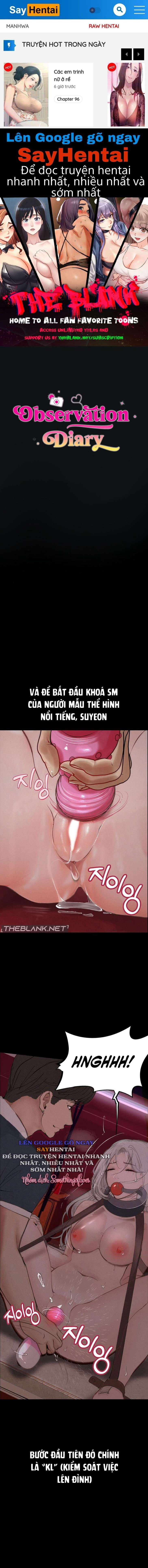 Nhật Ký Quan Sát - Trang 1
