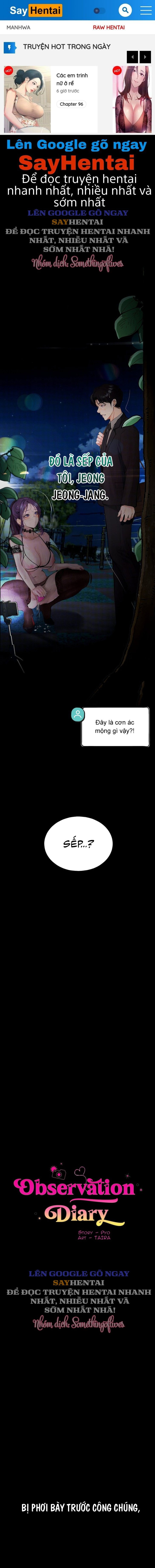 Nhật Ký Quan Sát - Trang 1