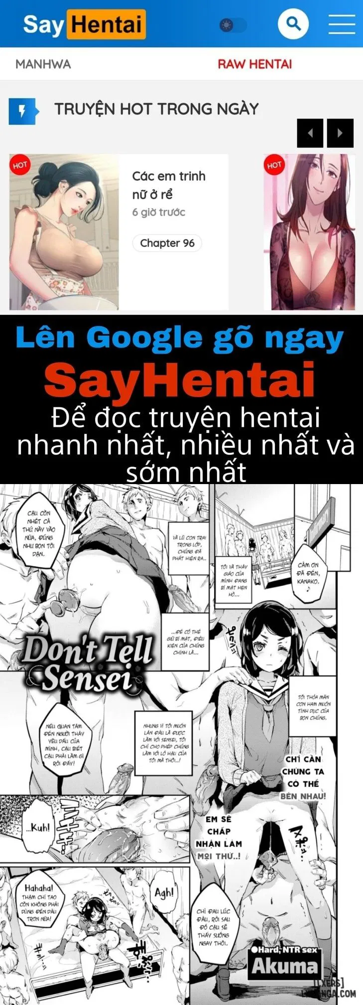 Đừng nói với sensei - Trang 1