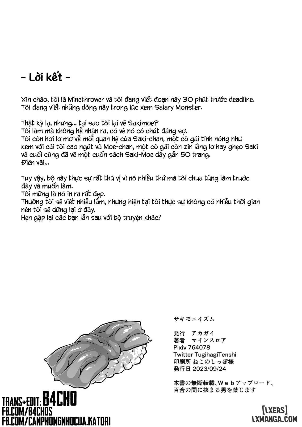 Chuyện tình kì lạ giữa Moe và Saki! (như chó với mèo!) - Trang 24