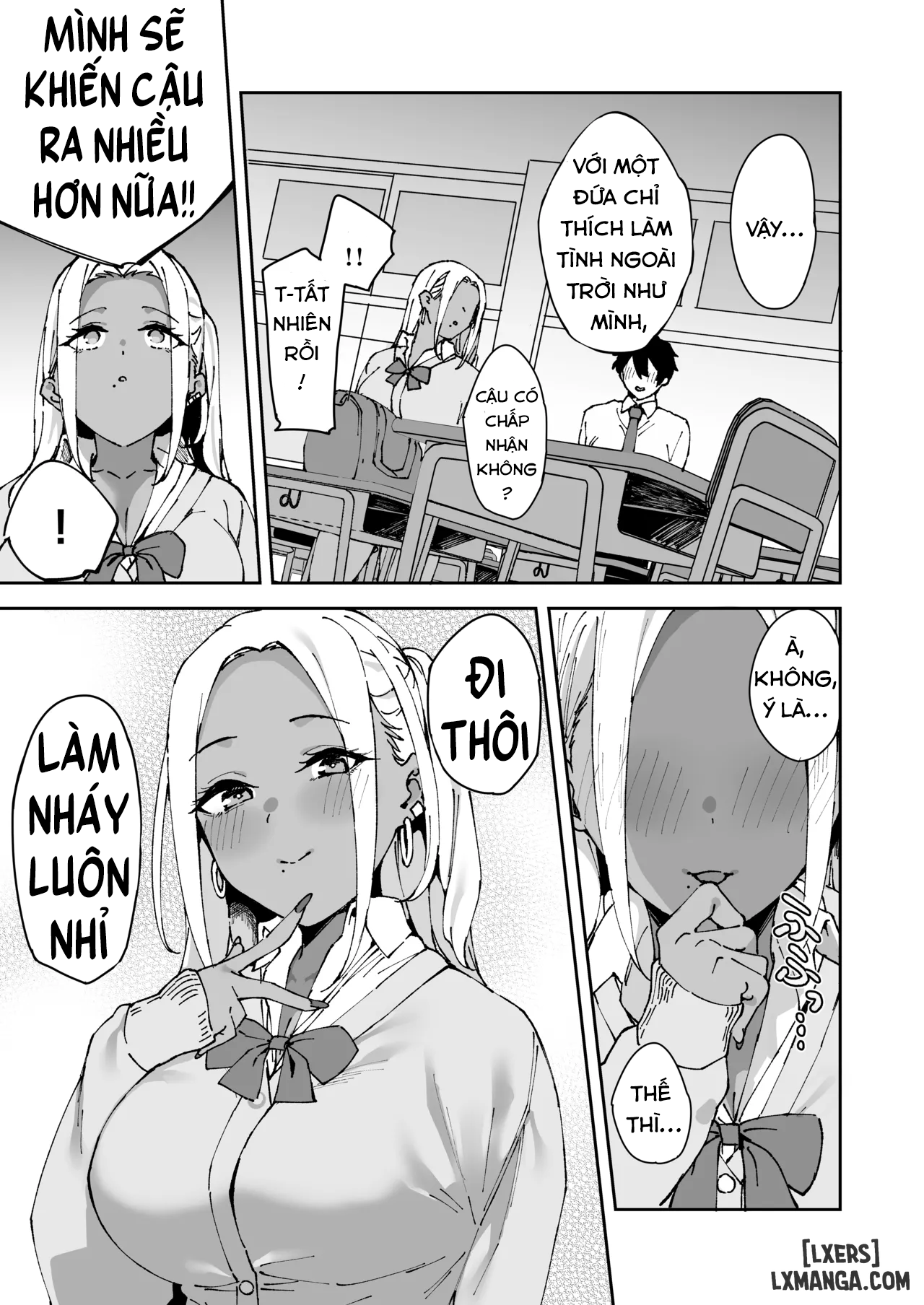 Kurasu no Kuro Gyaru to Sefure ni Natta hanashi - Trang 16