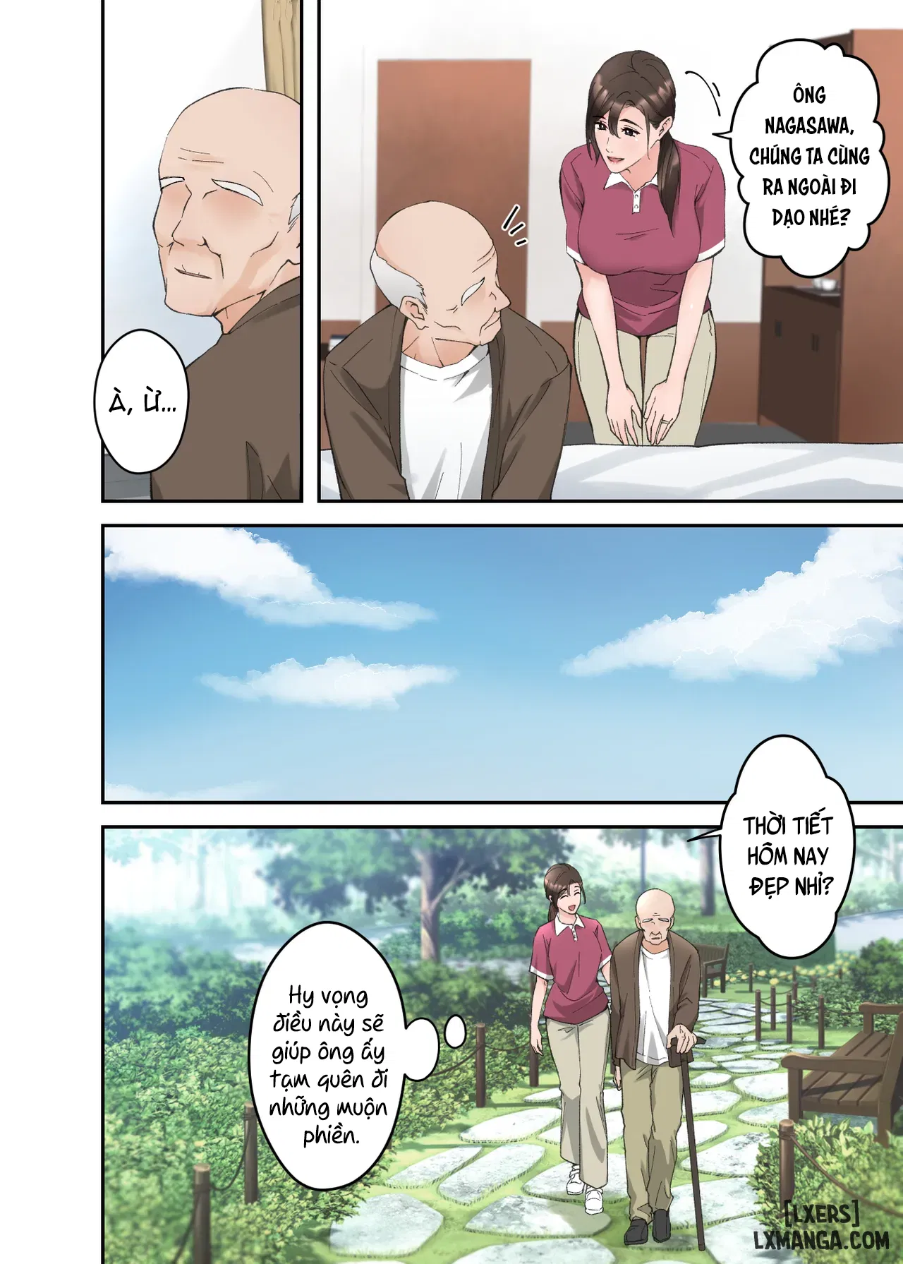 Hitozuma no Kaigoshi ga Yoboyobo Jii-san ni Ikasare Makuru Hanashi- Truyện Màu - Trang 3