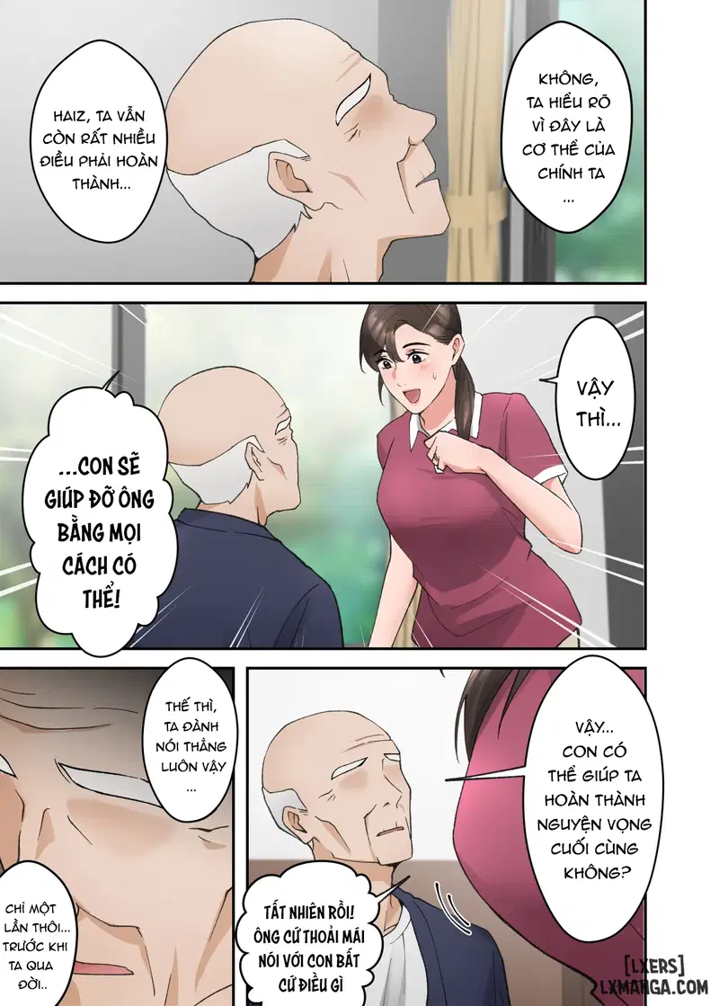 Hitozuma no Kaigoshi ga Yoboyobo Jii-san ni Ikasare Makuru Hanashi- Truyện Màu - Trang 6