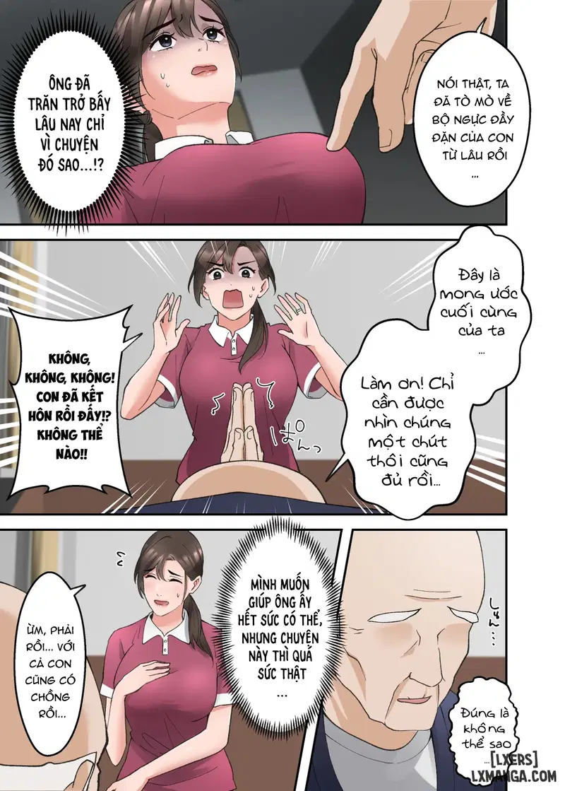 Hitozuma no Kaigoshi ga Yoboyobo Jii-san ni Ikasare Makuru Hanashi- Truyện Màu - Trang 8