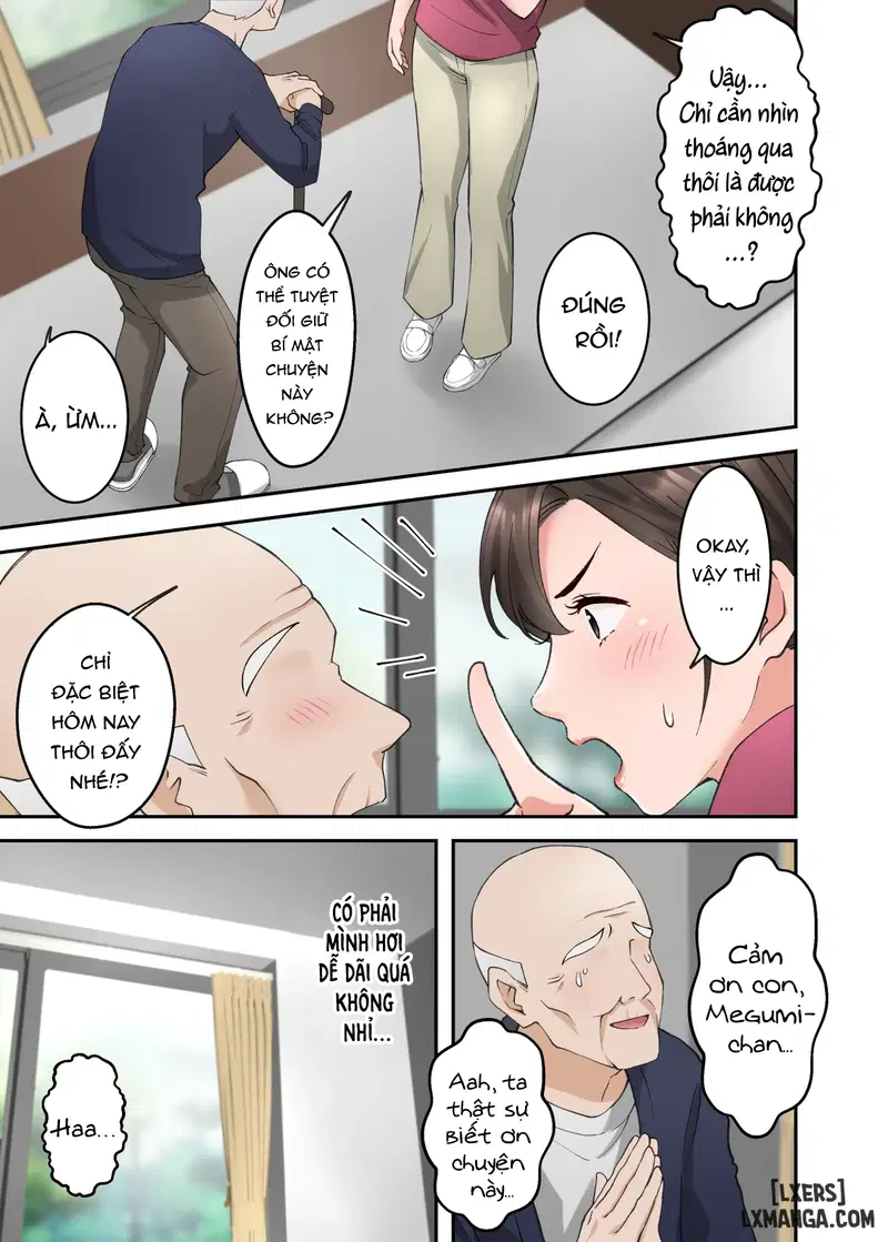 Hitozuma no Kaigoshi ga Yoboyobo Jii-san ni Ikasare Makuru Hanashi- Truyện Màu - Trang 10