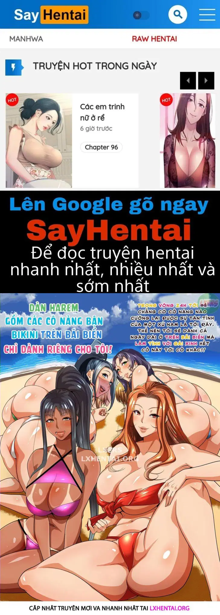 Dàn harem những cô nàng mặc bikini trên biển - Trang 1