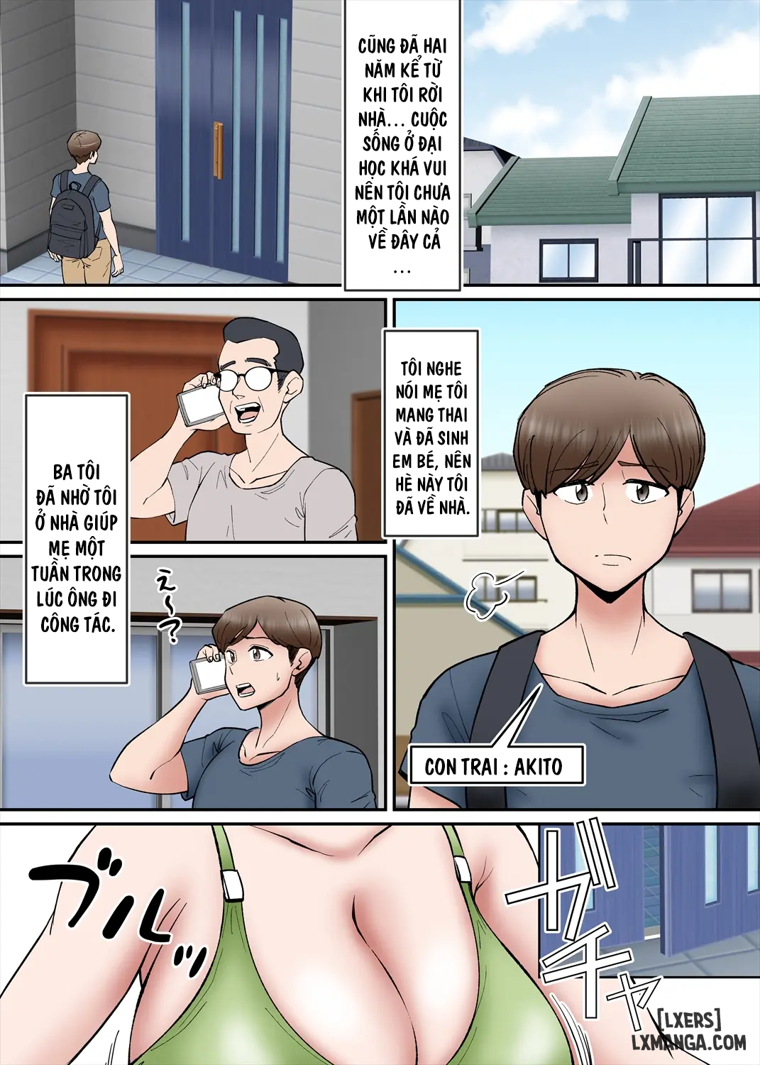 Haha no Sango Oppai ni Miserarete - Trang 2