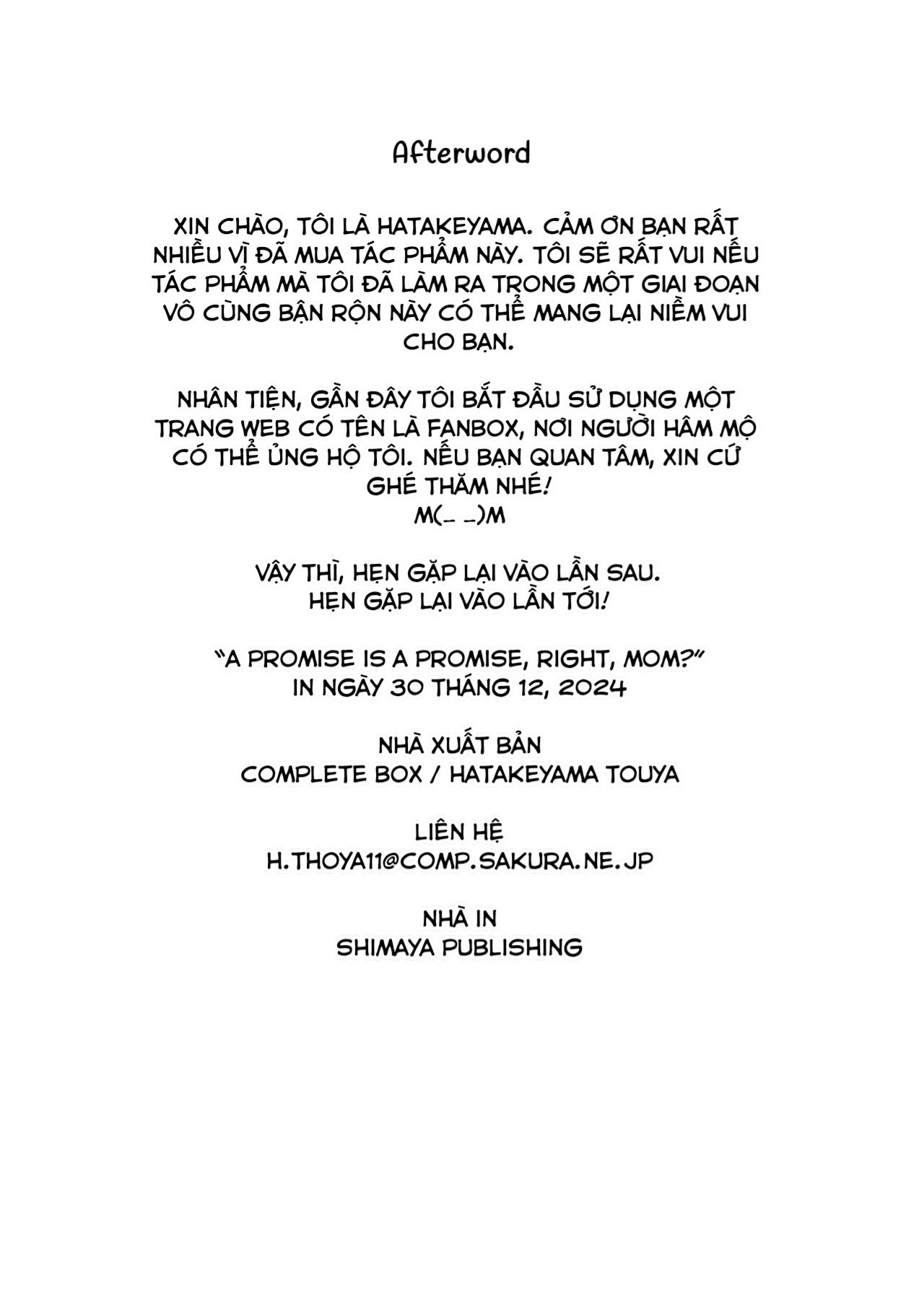 Lời hứa là lời hứa mà, đúng không mẹ? - Trang 25
