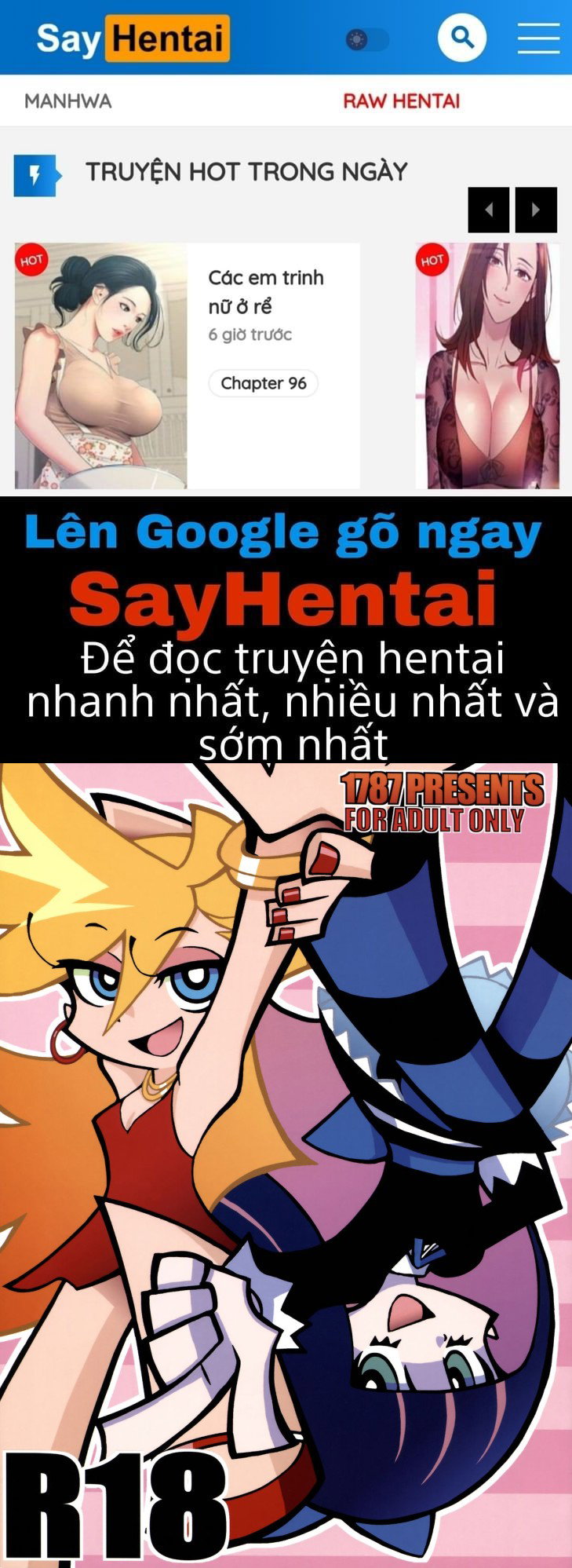 R18 Panty & Stocking with Garterbelt - Trang 1