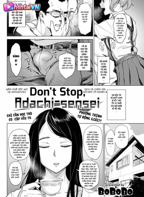 Đừng dừng lại mà, Adachi-Sensei